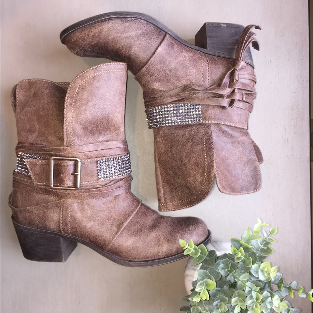Sparkly heeled boots